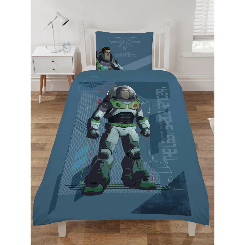 Buzz Lightyear Space Ranger Single 100% Cotton Duvet Cover Set