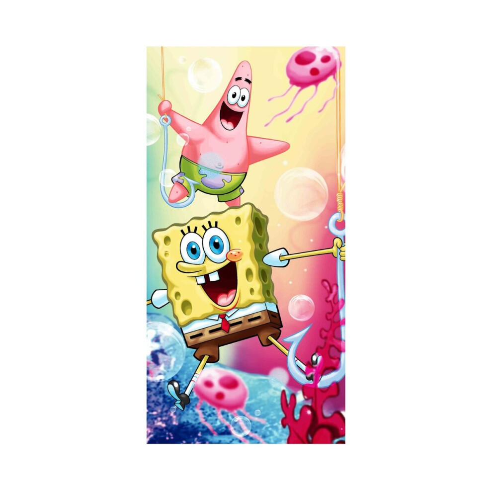 Spongebob Squarepants Spongebob And Patrick 100% Cotton Towel
