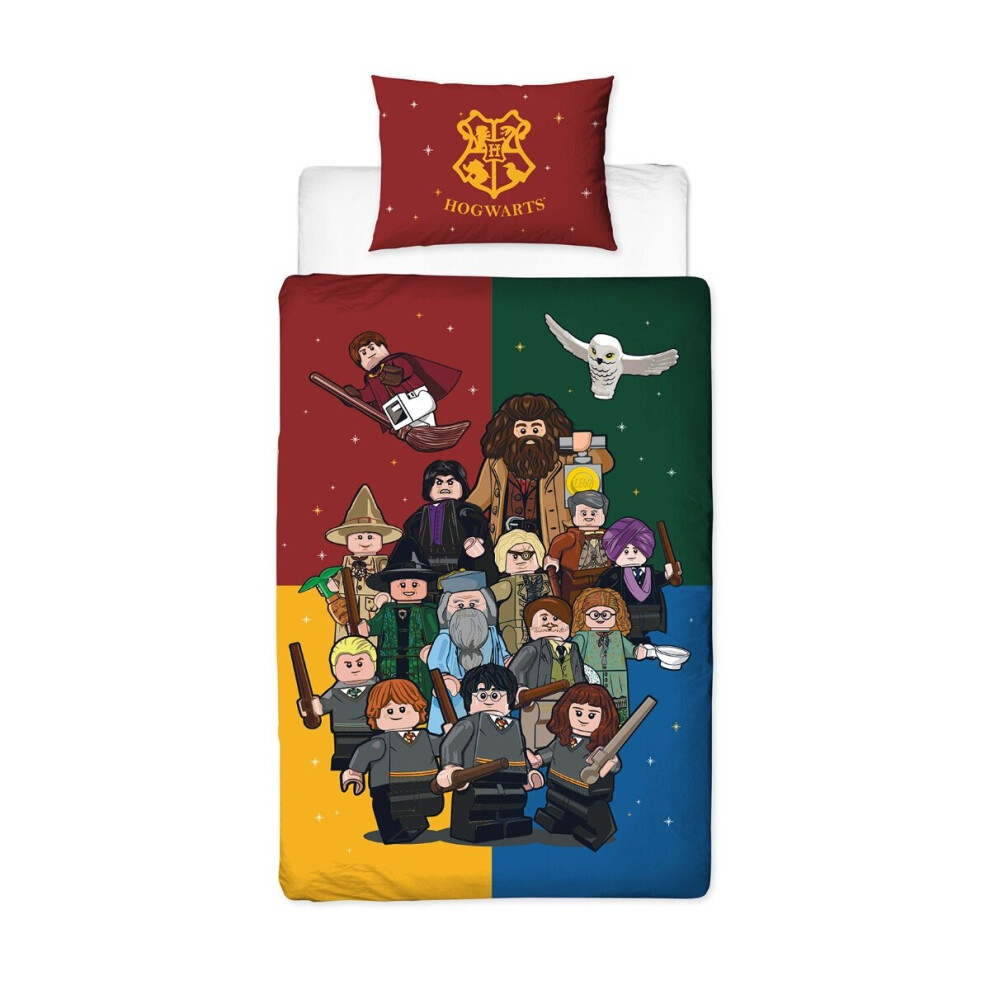 Lego Harry Potter Wizard Single Duvet Cover and Pillowcase Set