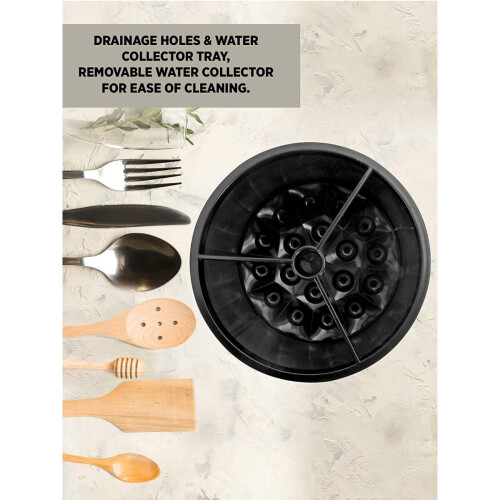 Deluxe Stainless Steel Rotating Utensil Holder 1