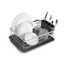 Kitchen Dish Rack Drainer with Cutlery Holder