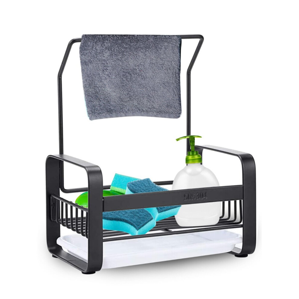 Kitchen Sink Organizer Caddy Black