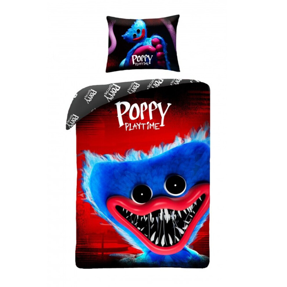 Poppy Playtime 100% Cotton Single Duvet Cover and Pillowcase Set - European Size