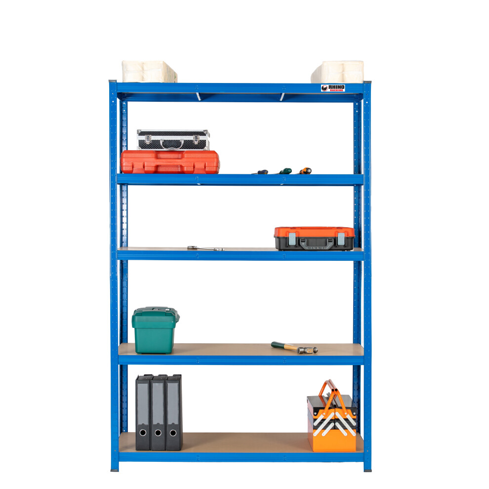 2 Bays | 180x120x60cm | Blue | Boltless Garage Shelving Unit | 1000kg