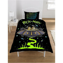 Rick and Morty Single Duvet Cover and Pillowcase Set