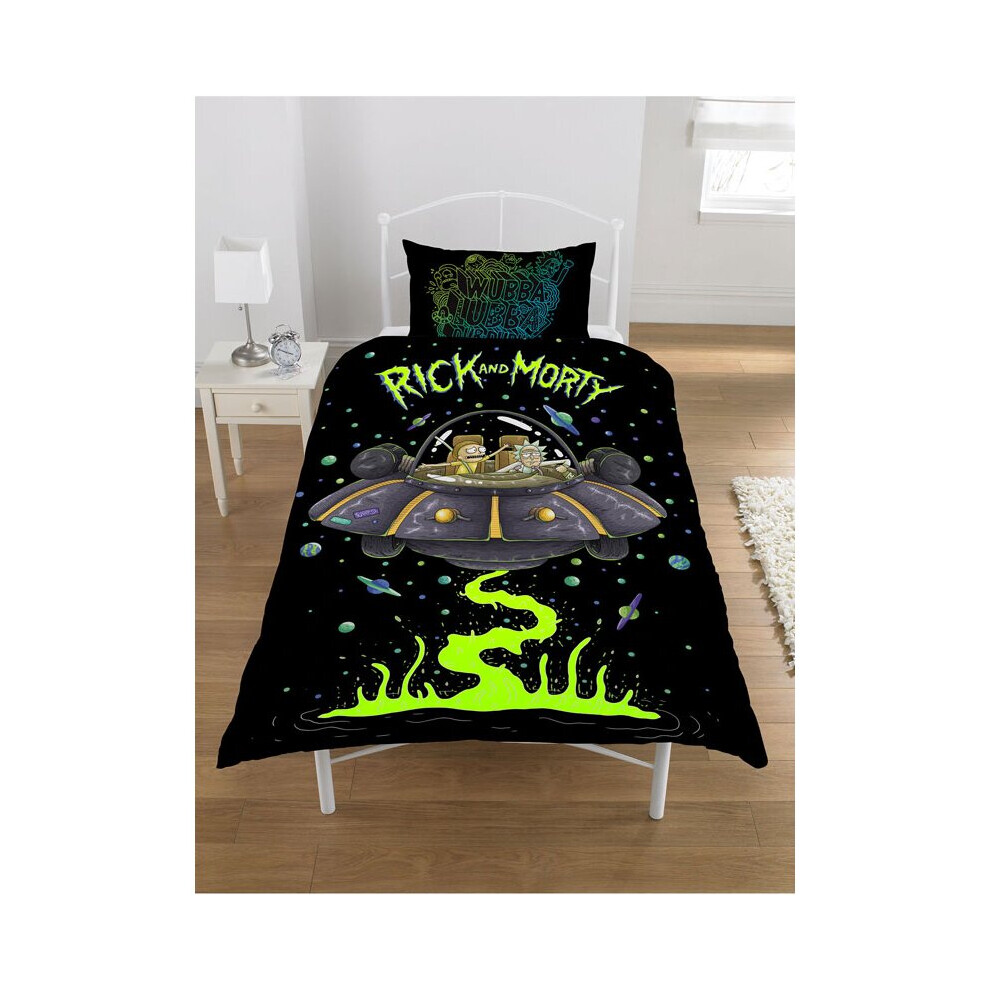 Rick and Morty Single Duvet Cover and Pillowcase Set