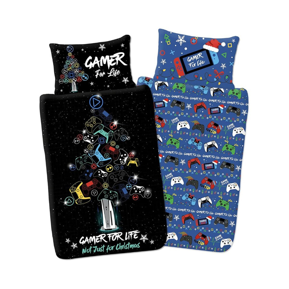 Gamer For Life Christmas Single Duvet Cover Set