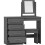 Nevada 4 Drawer Dressing Table Set - 3D Effect Grey 5