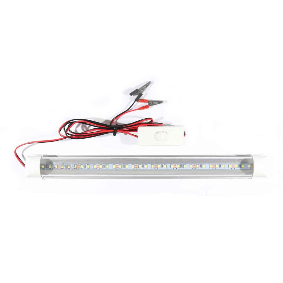 (3 ft) Lowenergie LED Lighting Tube Strip Light 12V DC Camping Caravan Boats or Solar Powered