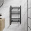 DuraTherm Heated Towel Rail Matt Black 750 x 450mm Flat 1