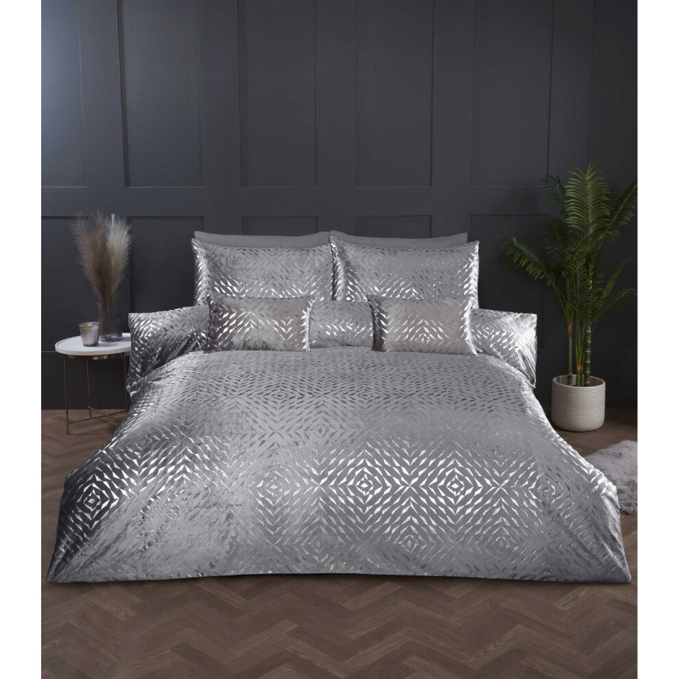 Rapport Bellagio Duvet Cover Set Silver Double
