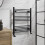 DuraTherm Heated Towel Rail Matt Black 750 x 600mm Flat 3