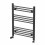 DuraTherm Heated Towel Rail Matt Black 750 x 600mm Flat 4