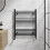 DuraTherm Heated Towel Rail Matt Black 750 x 600mm Flat 1