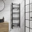 DuraTherm Curved Heated Towel Rail Matt Black - 1200 x 450mm 3