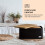 Bread Bin with Chopping Board Vintage Metal Longer and Fresh Rolls Box 2