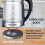 Electric Glass Kettle Burn proof Double layer 3000W 1.5L with Blue LED 6