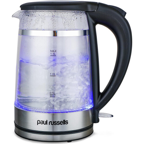 Electric Glass Kettle Burn proof Double layer 3000W 1.5L with Blue LED 1