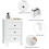 Costway 3 Drawers Bedside Table Wooden Nightstand Multi-Functional End Table 5