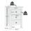 Costway 3 Drawers Bedside Table Wooden Nightstand Multi-Functional End Table 2