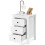 Costway 3 Drawers Bedside Table Wooden Nightstand Multi-Functional End Table 6