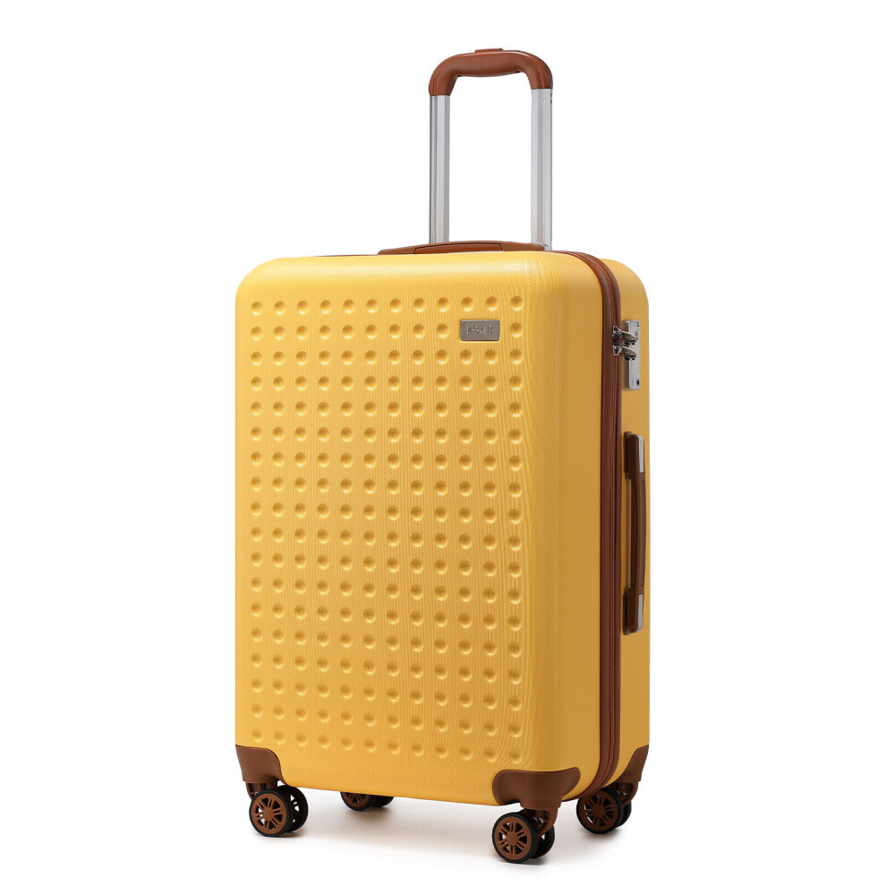 (28 Inch) 13/20/24/28Inch ABS Hard Shell Suitcase Set Travel 4 Wheels Cabin Hand Luggage - Yellow