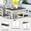 Costway Dining Table & 4 Chairs Set for 4 Easy Assembly Dining Room LivingRoom 5