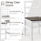 Costway Dining Table & 4 Chairs Set for 4 Easy Assembly Dining Room LivingRoom 6