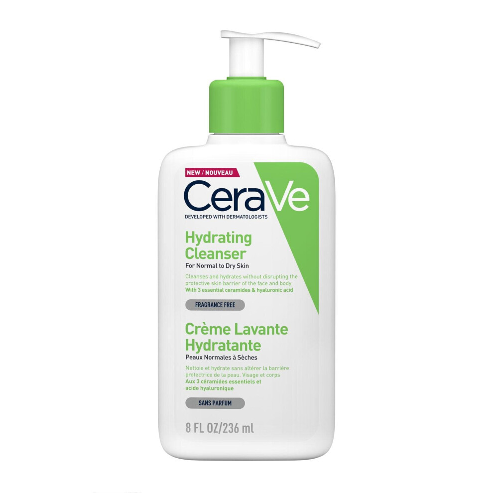 CeraVe Hydrating Cleanser with Hyaluronic Acid for Normal to Dry Skin 236ml