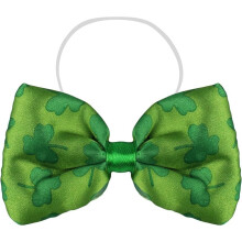 St Patrick's Day Fancy Dress Green Shamrock Irish Bow Tie Accessory