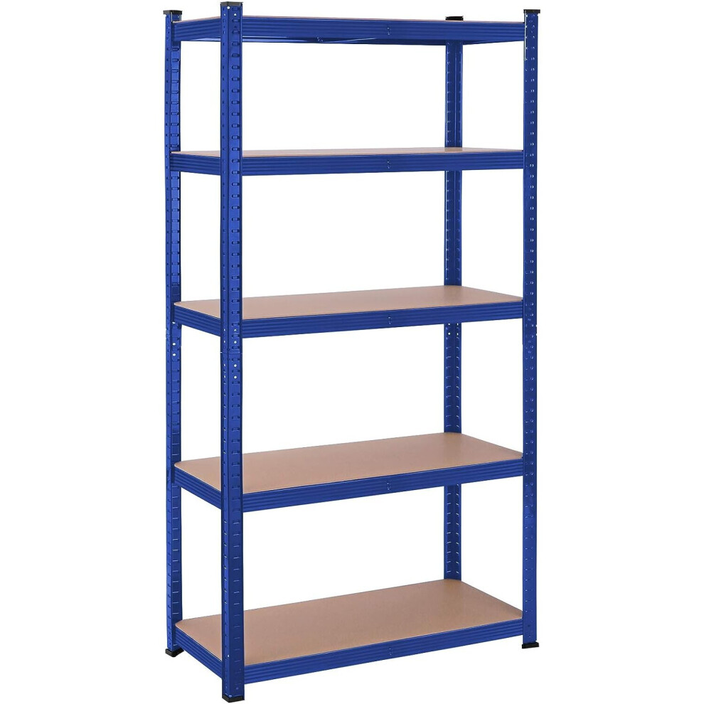 (Blue) 180cm x 90cm x 40cm 5 Tier Heavy Duty Metal Shed Garage Shelving Units Storage Shelves Racking 175KG Per Shelf