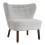 Living And Home Teddy Bear Fur Tufted Accent Chair with Footstool 4