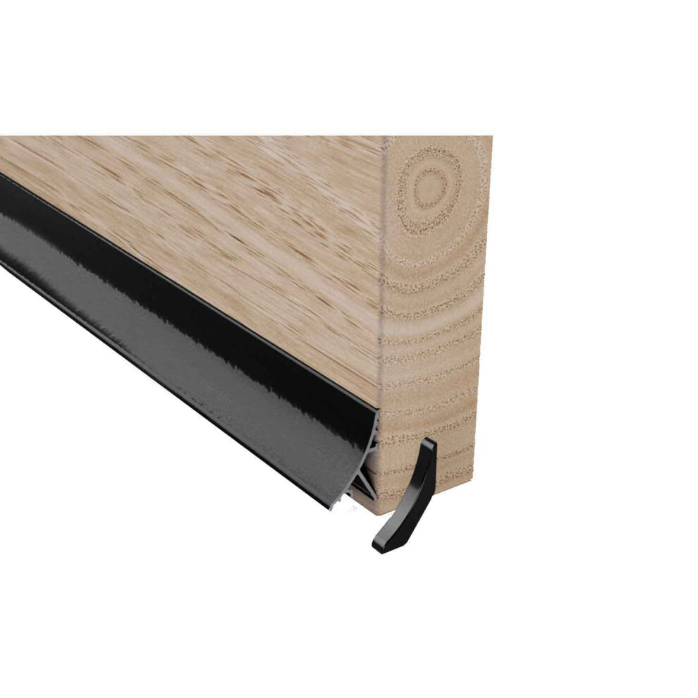 (BLACK) Stormguard Concealed Rain Water Weather Deflector Bar 914mm Door Drip Board UPVC Timber Guard Metal 32mm