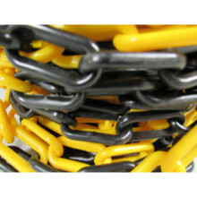 (8 MM, Yellow & Black) Plastic Safety Barrier Chain Fence 25M