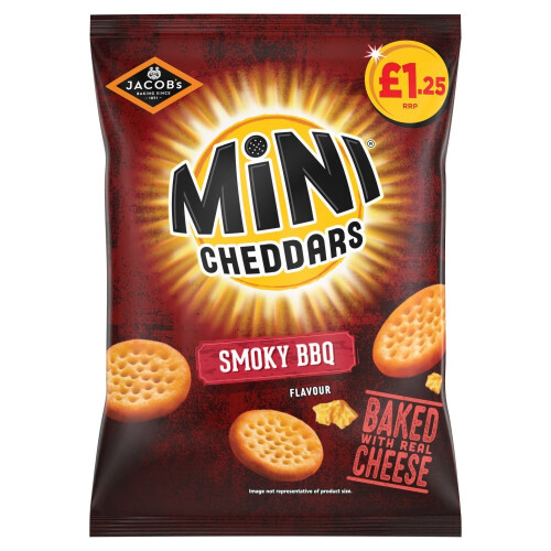 Jacob's Mini Cheddars Smoky BBQ Snacks 90g ( Pack of 15 ) 2