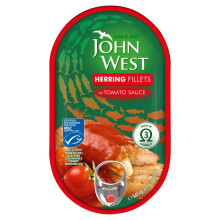 John West Herring Fillets in Tomato Sauce 145g ( pack of 10 )