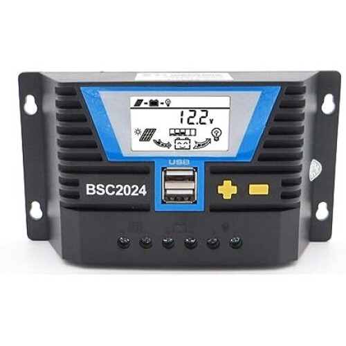 Lowenergie 20A 12V 24V LCD Solar Panel Lithium Battery Regulator Charge Controller USB