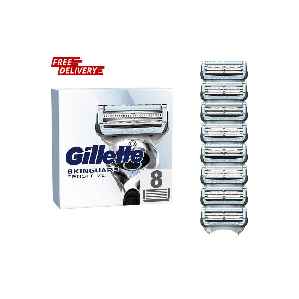 Gillette SkinGuard Sensitive Razor Blades Men Trimmer Pack of 8