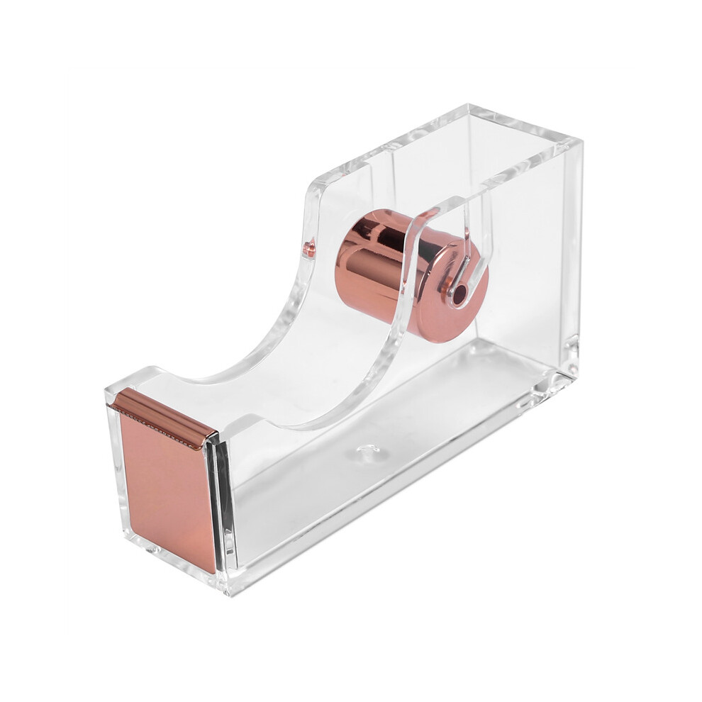 Deluxe Acrylic Design Office Desktop Tape Dispenser Clear