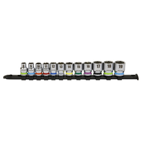 Sealey Socket Set 12pc 3/8"Sq Drive 6pt WallDrive® Metric 2
