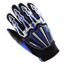 Luvas de Motocross para Crianças 1Storm - BMX MX ATV - Azul Esqueleto