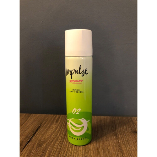 Impulse O2 Body Spray Throwback Retro 1990s Lemon and Freesia 75ml