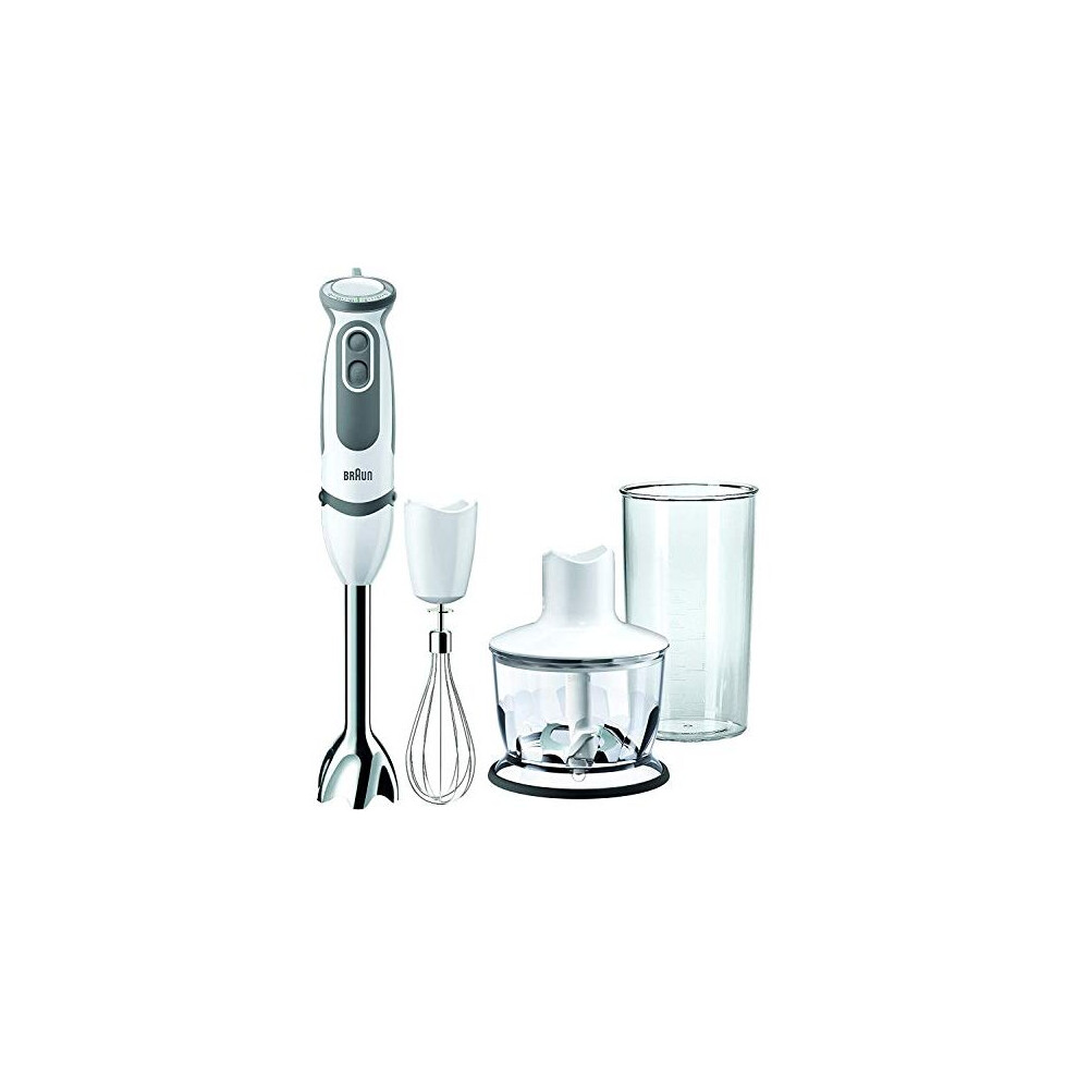 Braun MultiQuick 5 Vario MQ5235 Hand Blender, Sauce Mixer, BPA-Free Plastic Beaker - White/Grey