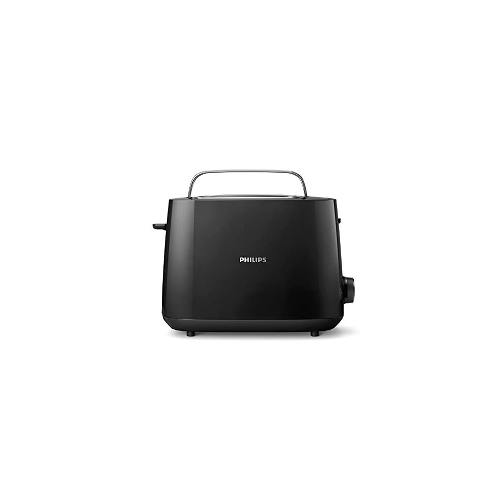 Philips Domestic Appliances Daily Collection Toaster, 8 Settings, Integrated Bun Warming Rack, Compact Design, HD2581/91