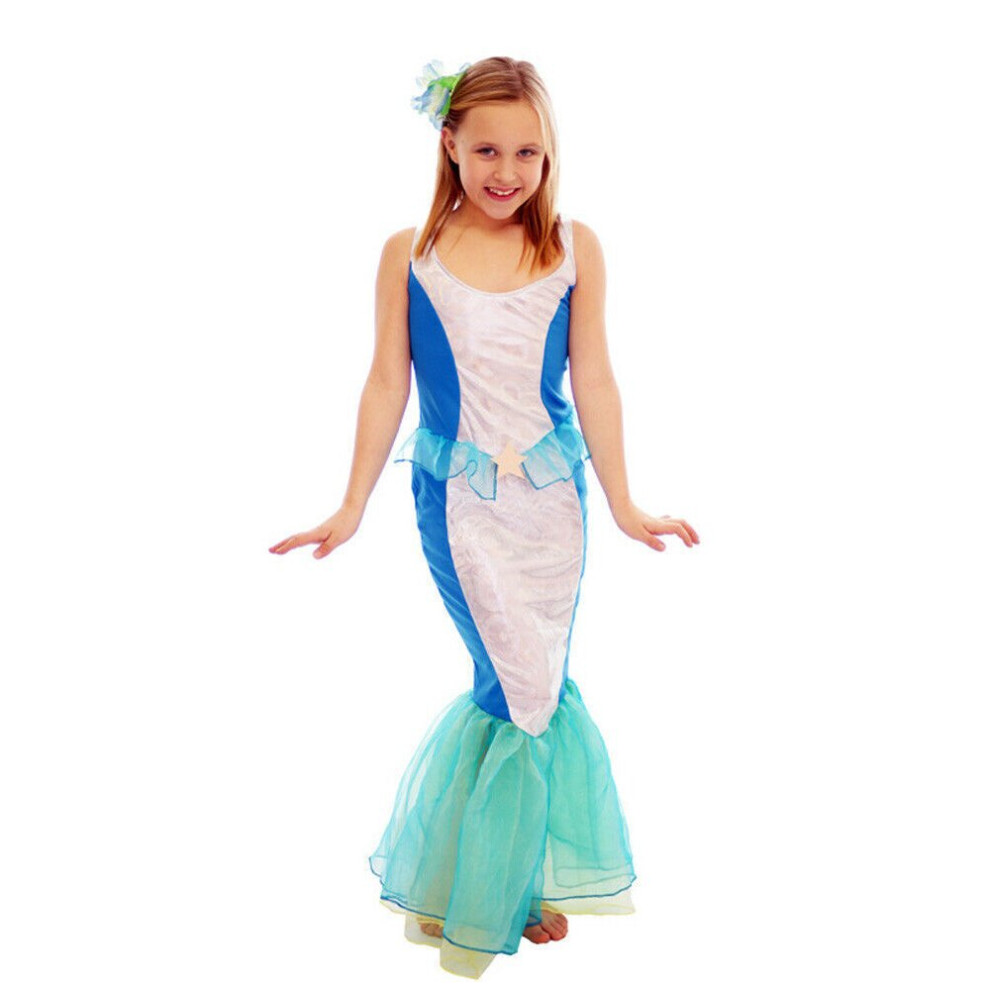 Girls Little Mermaid World Book Day Fancy Dress Costume To Fit Age 4-6 Years