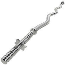 GYM MASTER EZ Curl Bar with Spinlock Collars – 120.5 cm, 150 kg Capacity, Knurled Anti-Slip Grip