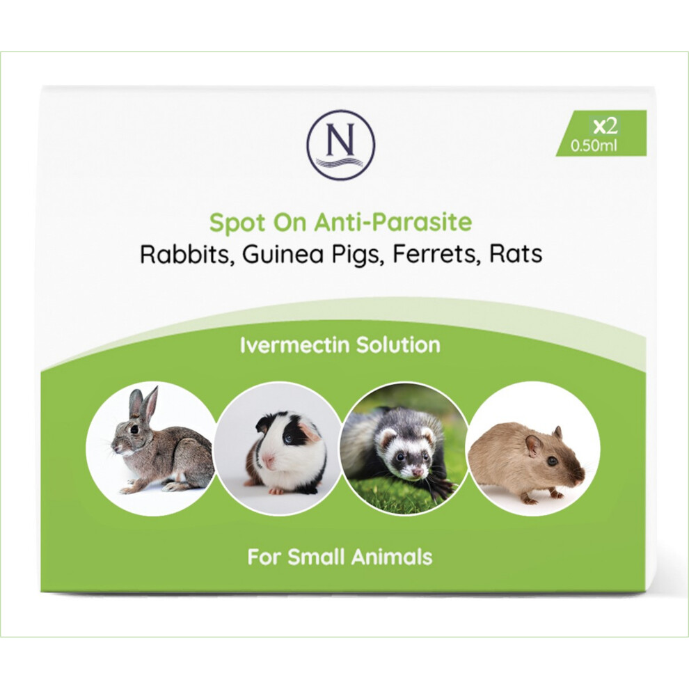 Naqua Ltd Spot On Anti Parasite X2 Pipette, Rabbits, Guinea Pigs, Ferrets, Rats