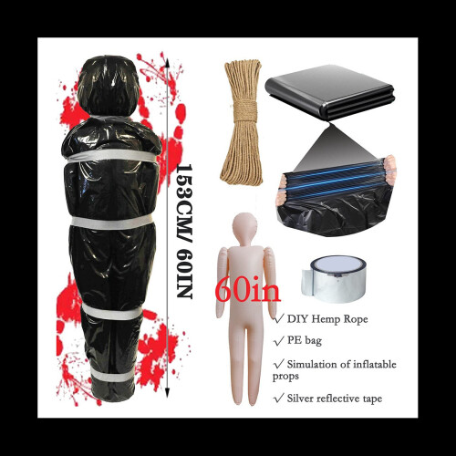 59Inch Halloween Corpse Props Set Yard Creepy Shroud Decoration Horror ...