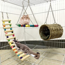 Hamster Toy, Lot Of 3 Toys For Parrots Or Dogs. Deck Ladders, Toy Swing, Perched Hamster Hammock, Squirrels