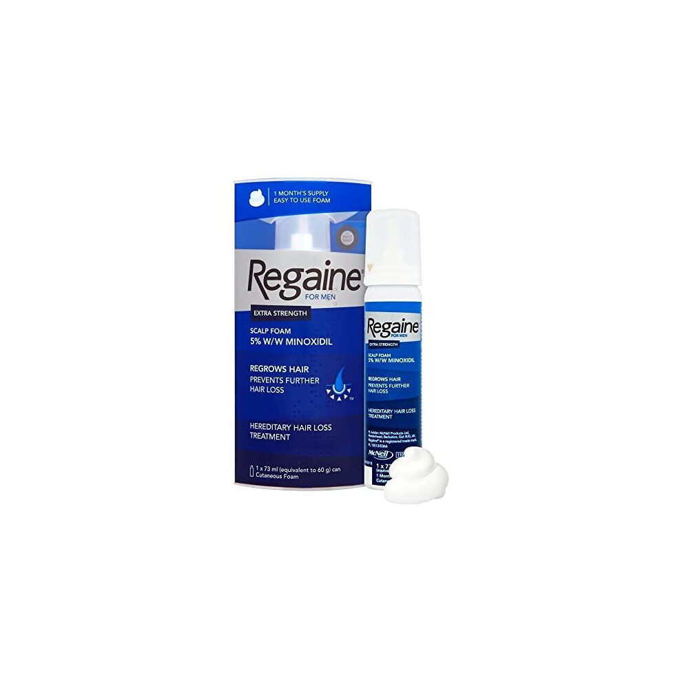 Regaine for Men Hair Loss & Regrowth Scalp Foam Treatment with Minoxidil, 73 ml, 1 Month Supply